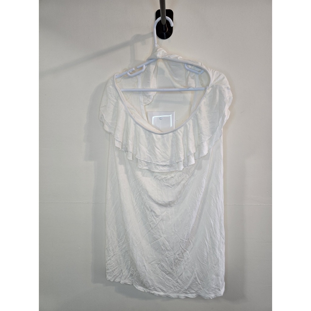Victoria's Secret‎ White Ruffle Tank Top Y2K Coquette Soft Girl Sleeveless Small